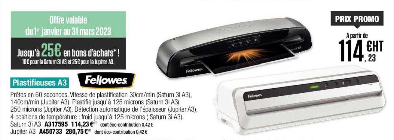 plastifieuses A3 fellowes