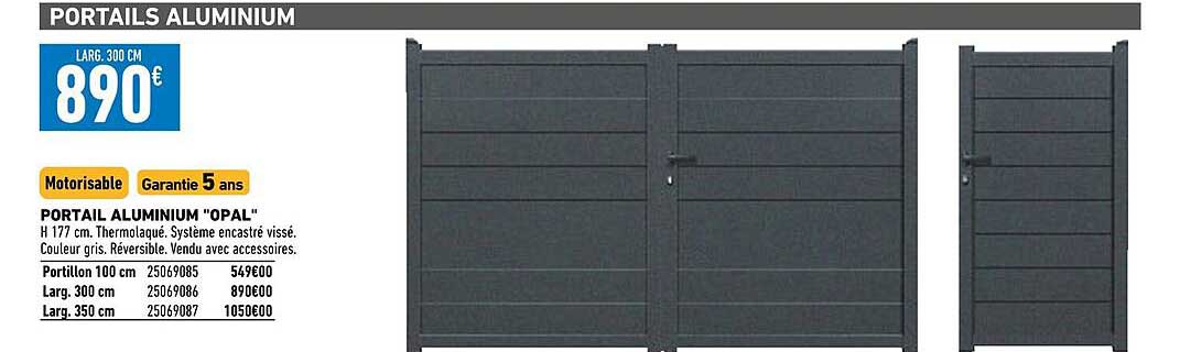 portail aluminium "opal"