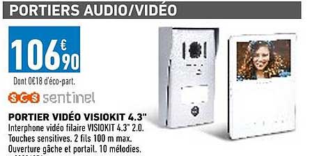 portier vidéo visiokit 4.3" scs sentinel