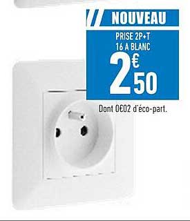 prise 2p+t 16A blanc