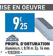 profil d'obturation sedpa