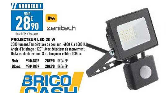 Projecteur Led 20w Zenitech