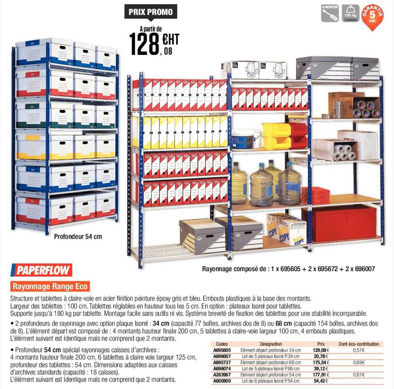 rayonnage range éco paperflow