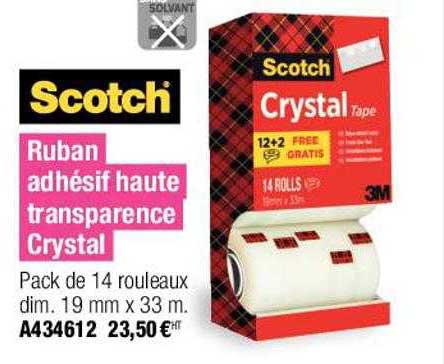 Ruban Adhésif Haute Transparence Crystal Scotch