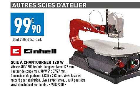scie à chantourner 120 w einhell