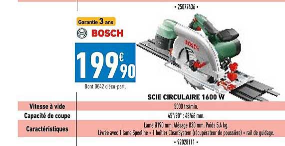 Scie Circulaire 1600 W Bosch