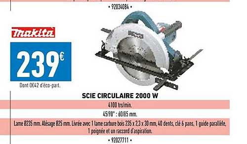Scie Circulaire 2000 W Makita
