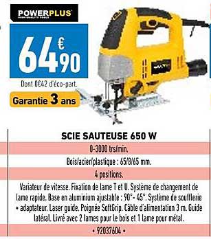 Scie Sauteuse 650 W Powerplus
