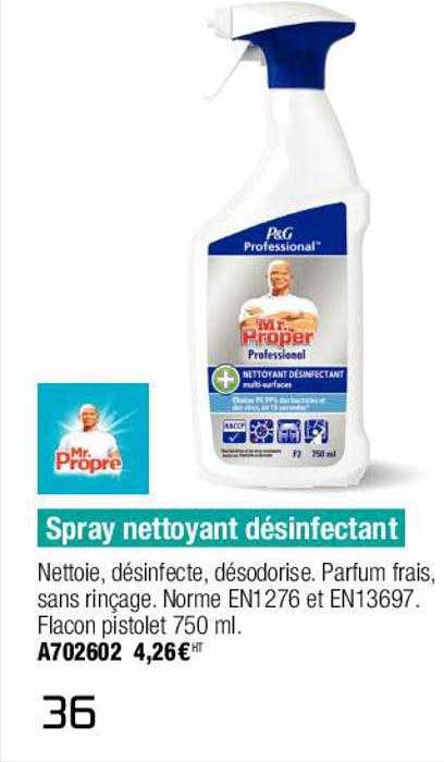 spray nettoyant désinfectant mr propre
