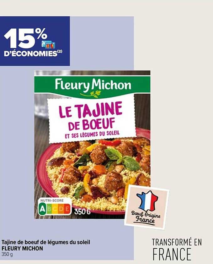 tajine de bœuf de légumes du soleil fleury michon