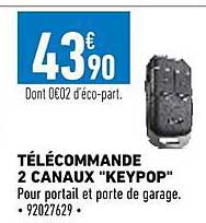 télécommande 2 canaux "keypop"