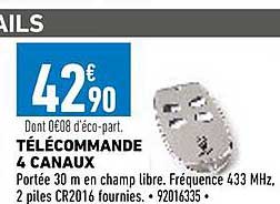 télécommande 4 canaux