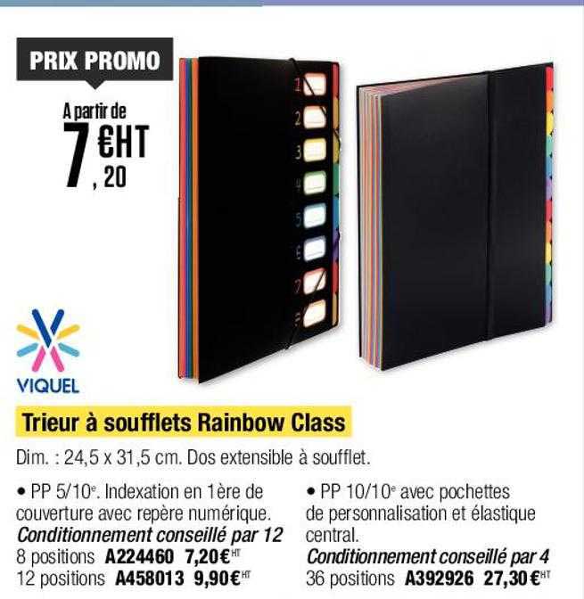 trieur à soufflets rainbow class viquel