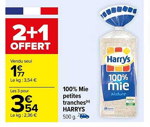 100% mie petites tranches harrys