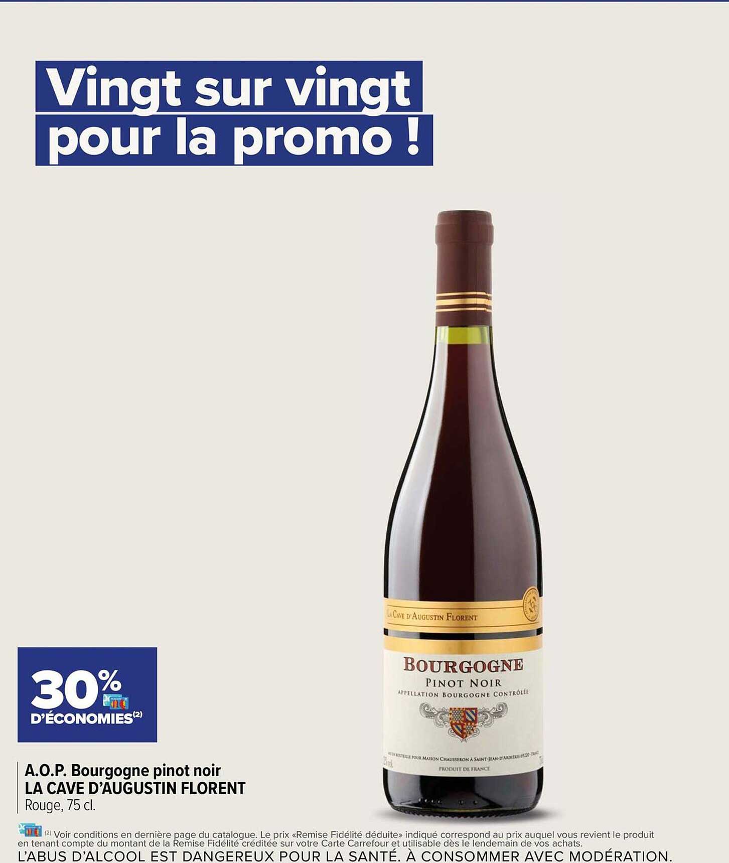 a.o.p. bourgogne pinot noir la cave d'augustin florent