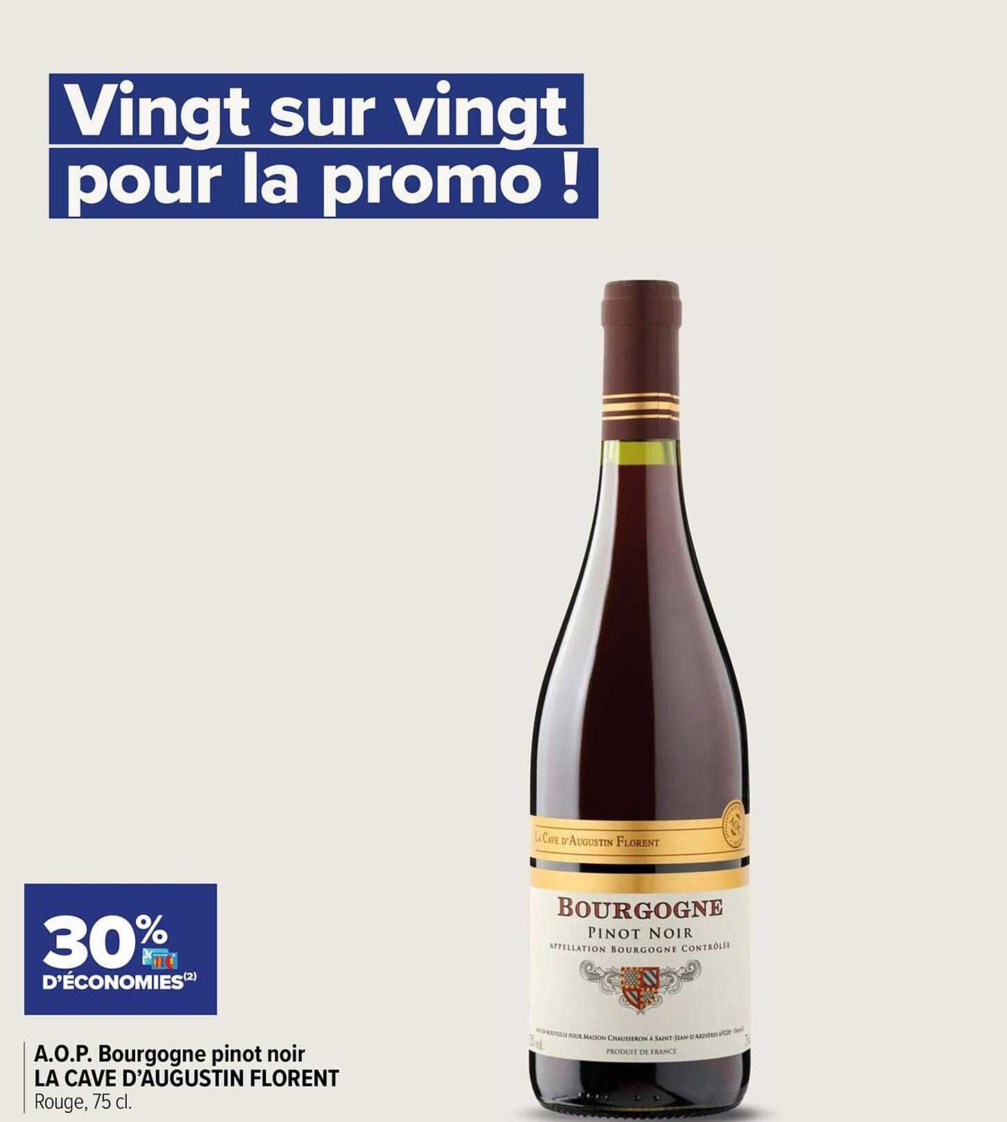 a.o.p. bourgogne pinot noir la cave d'augustin florent