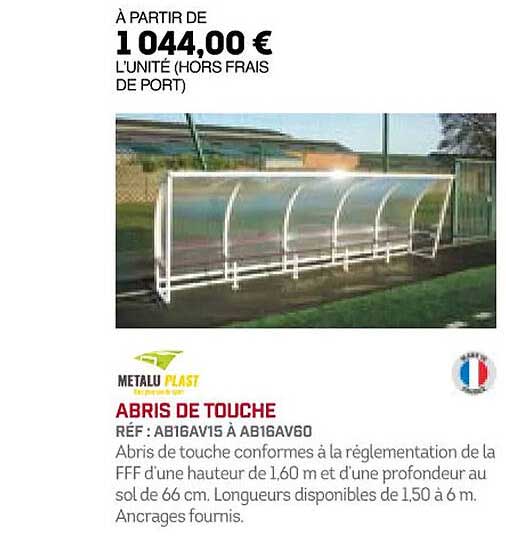 abris de touche metalu plast