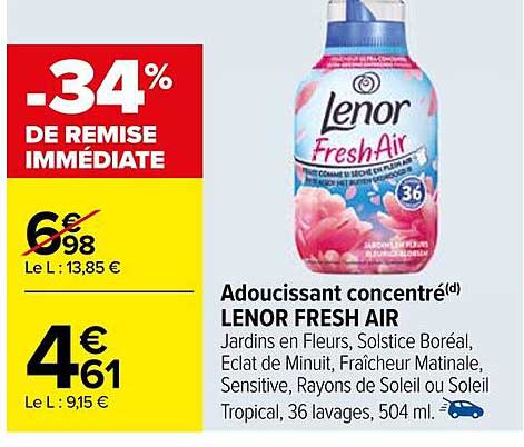 Adoucissant Concentré Lenor Fresh Air