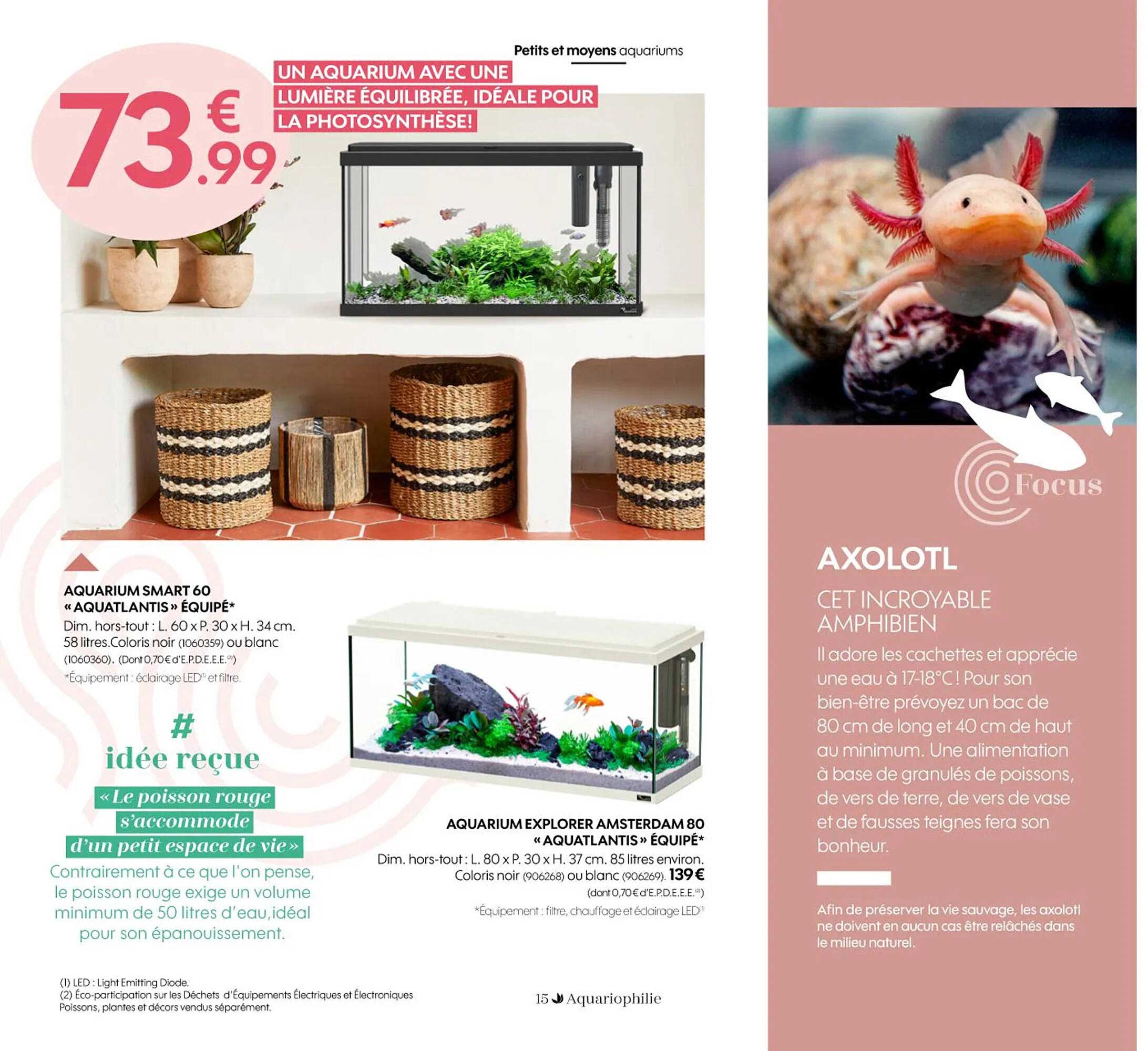 aquarium smart 60 «aquatlantis» équipé, aquarium explorer amsterdam 80 «aquatlantis» équipé