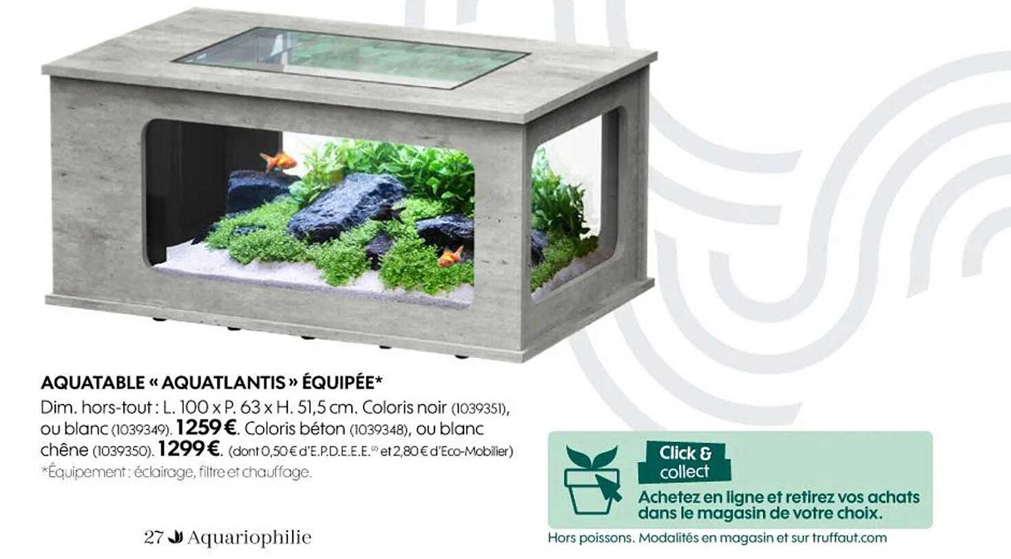 aquatable «aquatlantis» équipée