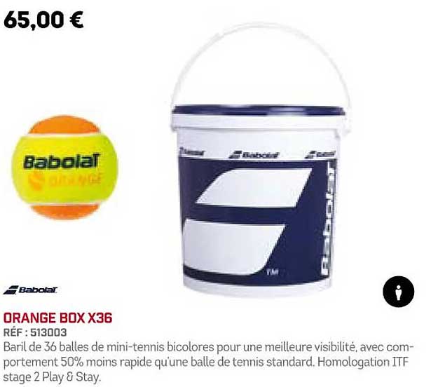 babolat orange box x36