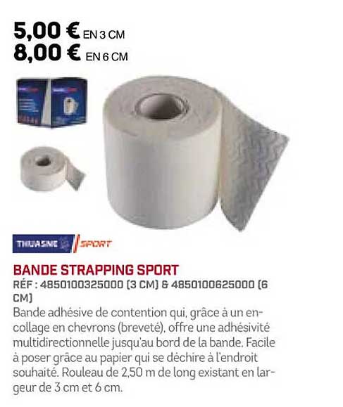 bande strapping sport thuasne sport