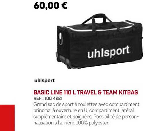 basic line 100 l travel & team kitbag uhlsport