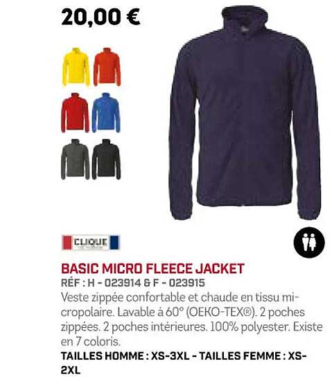 basic micro fleece jacker clique