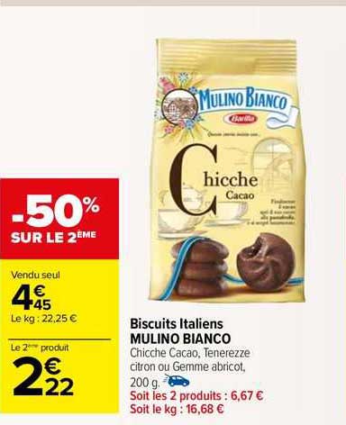 biscuits italiens mulino bianco