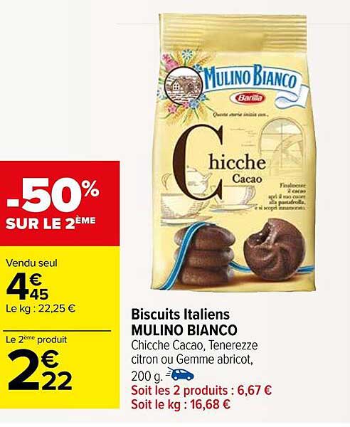 biscuits italiens mulino bianco