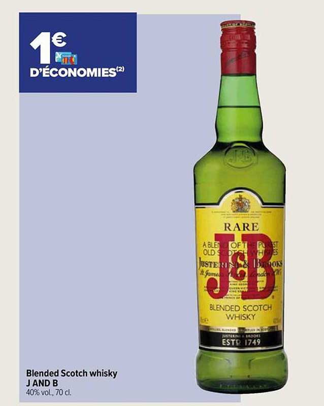 blended scotch whisky j and b