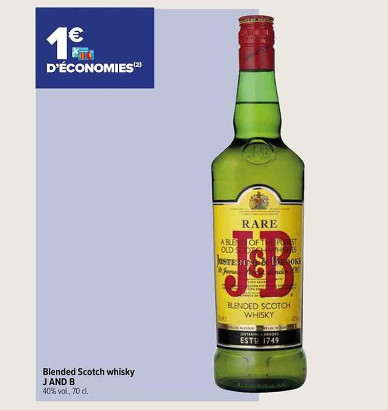 blended scotch whisky j and b