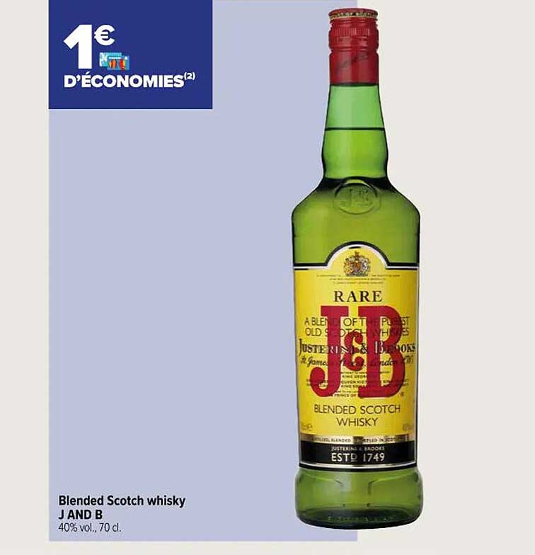 blended scotch whisky j and b
