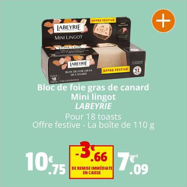bloc de foie gras de canard mini lingot labeyrie