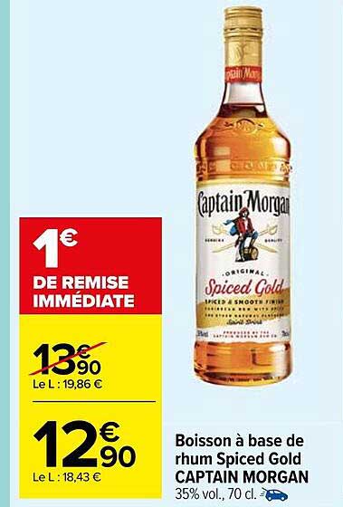 Boisson à Base De Rhum Spiced Gold Captain Morgan