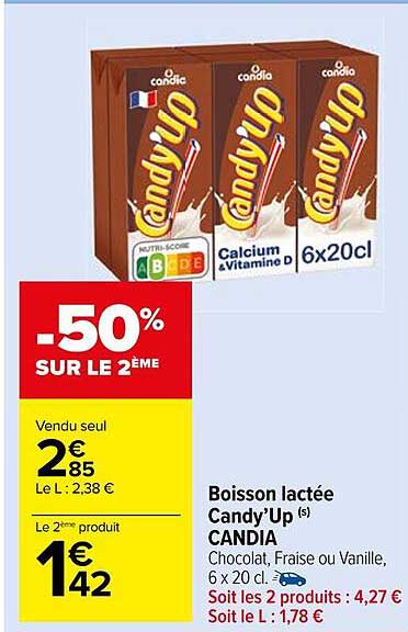 Boisson Lactée Candy'Up Candia