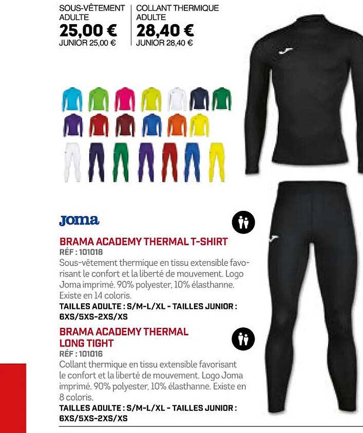 brama academy thermal t-shirt brama academy thermal long tight joma