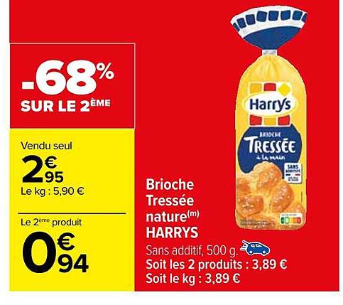 Brioche Tressée Nature Harrys