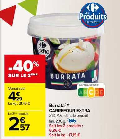 Burrata Carrefour Extra