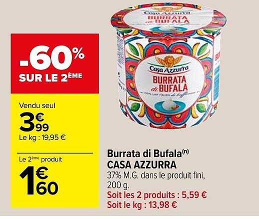 burrata di bufala casa azzurra