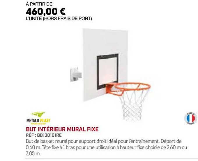 but intérieur mural fixe metalu plast