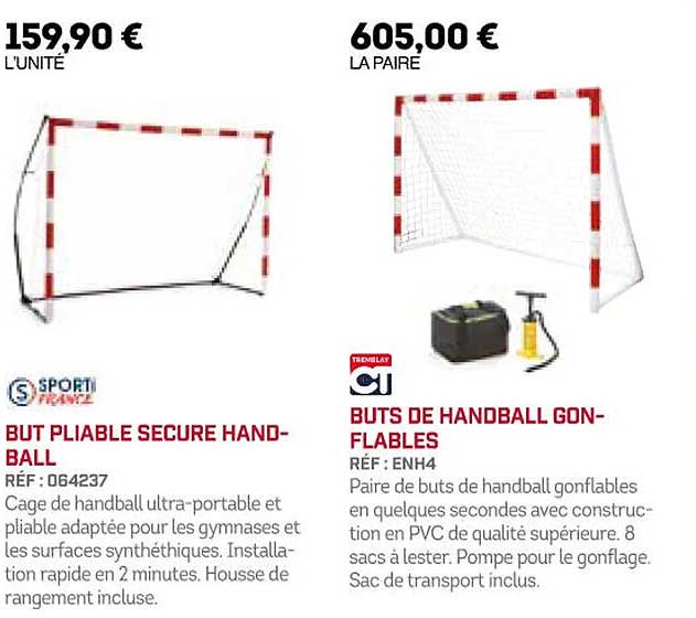 but pliable secure handball sporti france buts de handball gonflables ct