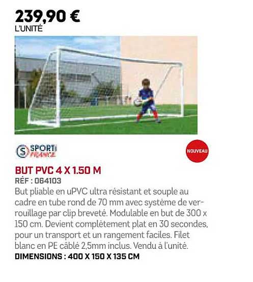 but pvc 4 x 1.50 m sporti france
