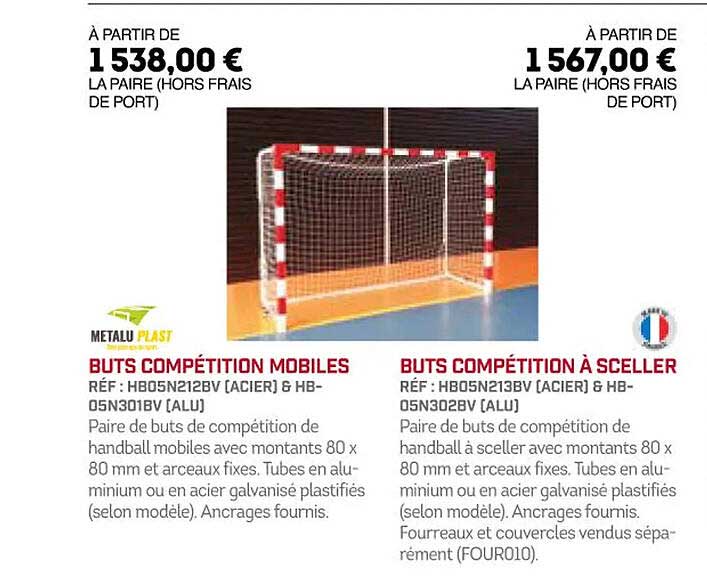 buts compétition mobiles buts compétition à sceller metalu plast