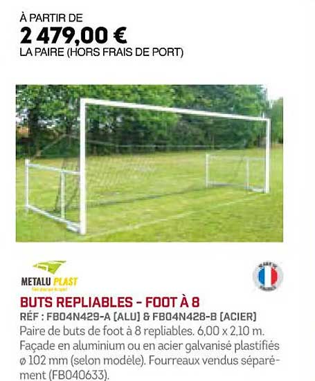 buts repliables - foot à 8 metalu plast