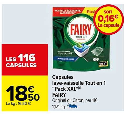 capsules lave-vaisselle tout en 1 pack xxl" fairy