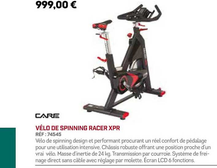 care vélo de spinning racer xpr