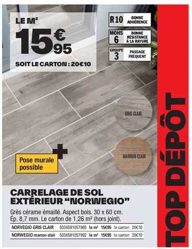 Carrelage De Sol Extérieur "norwegio"
