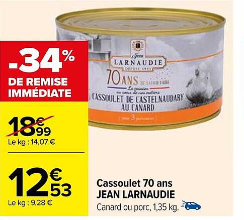 cassoulet 70 ans jean larnaudie