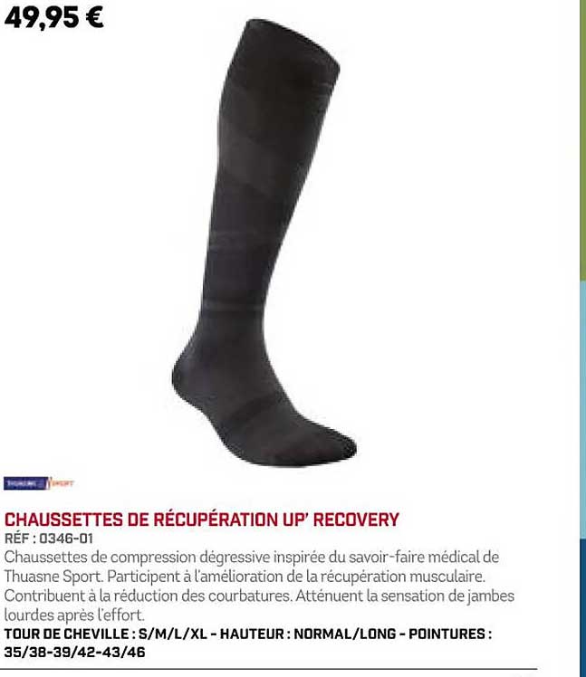 chaussettes de récupération up' recovery